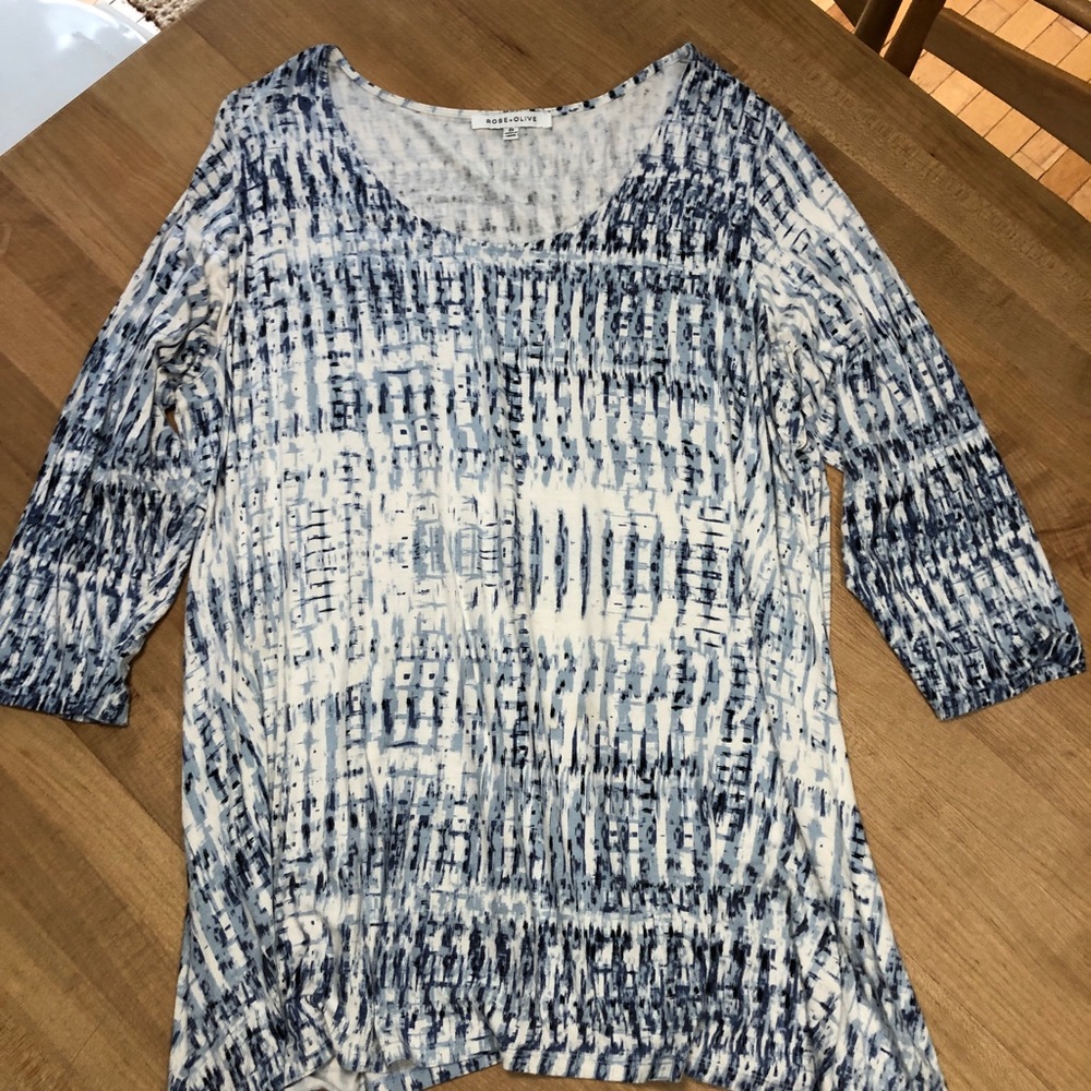 Rose + Olive Tunic Top XL